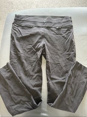 Candie's Gray Slim Ponte Trousers with Back Zipper Detail